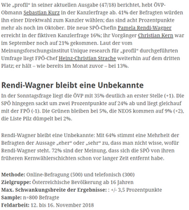 unique research josef kalina peter hajek umfrage profil politik wahlverhalten sonntagsfrage hochschaetzung bundeskanzlerdirektwahl