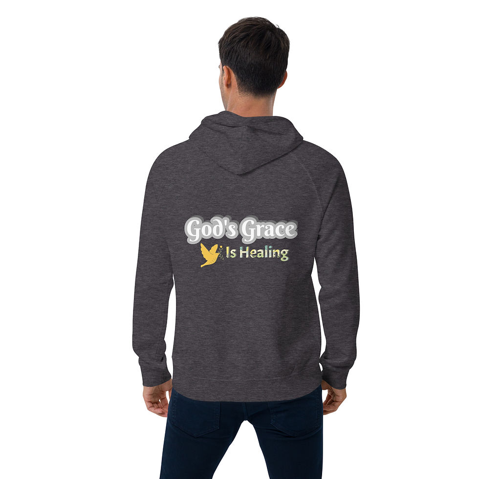Thumbnail: God's Grace Is Healing- eco raglan hoodie