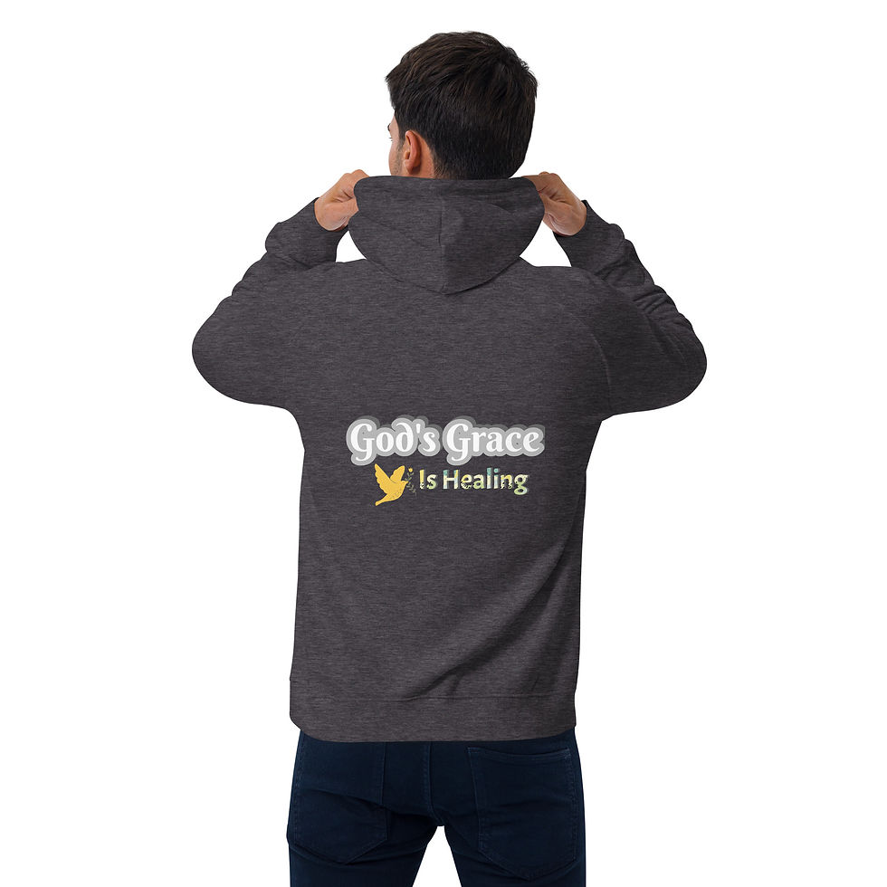 Thumbnail: God's Grace Is Healing- eco raglan hoodie