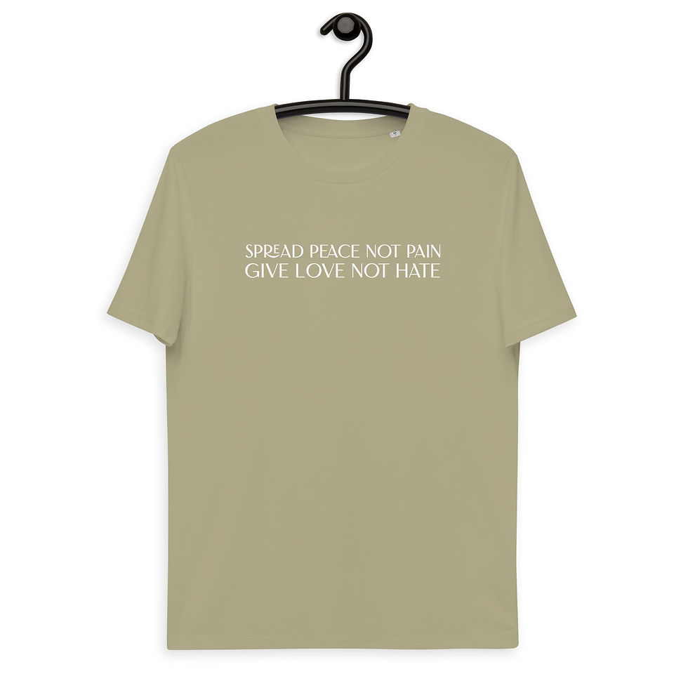 Thumbnail: SPREAD PEACE NOT PAIN  organic cotton t-shirt