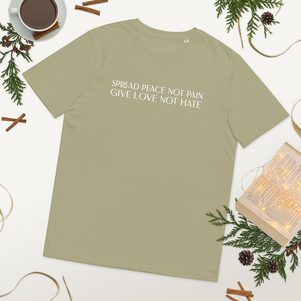 Thumbnail: SPREAD PEACE NOT PAIN  organic cotton t-shirt