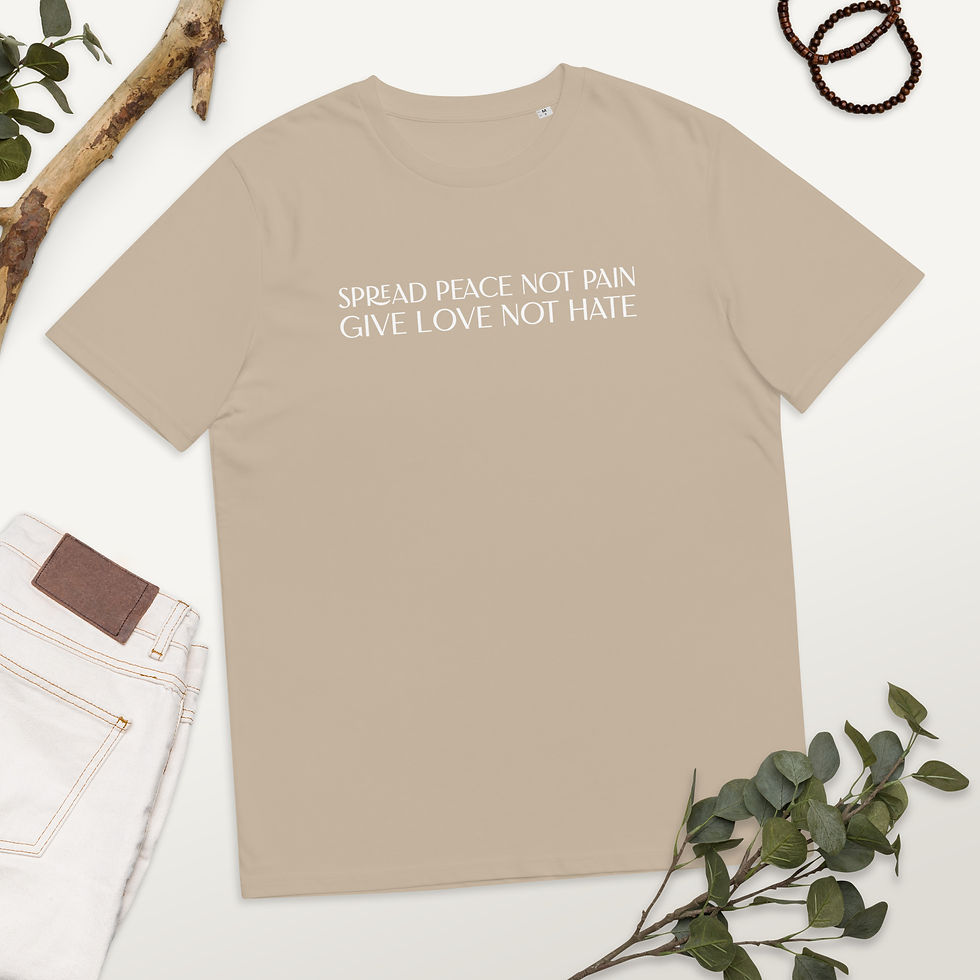 Thumbnail: SPREAD PEACE NOT PAIN  organic cotton t-shirt