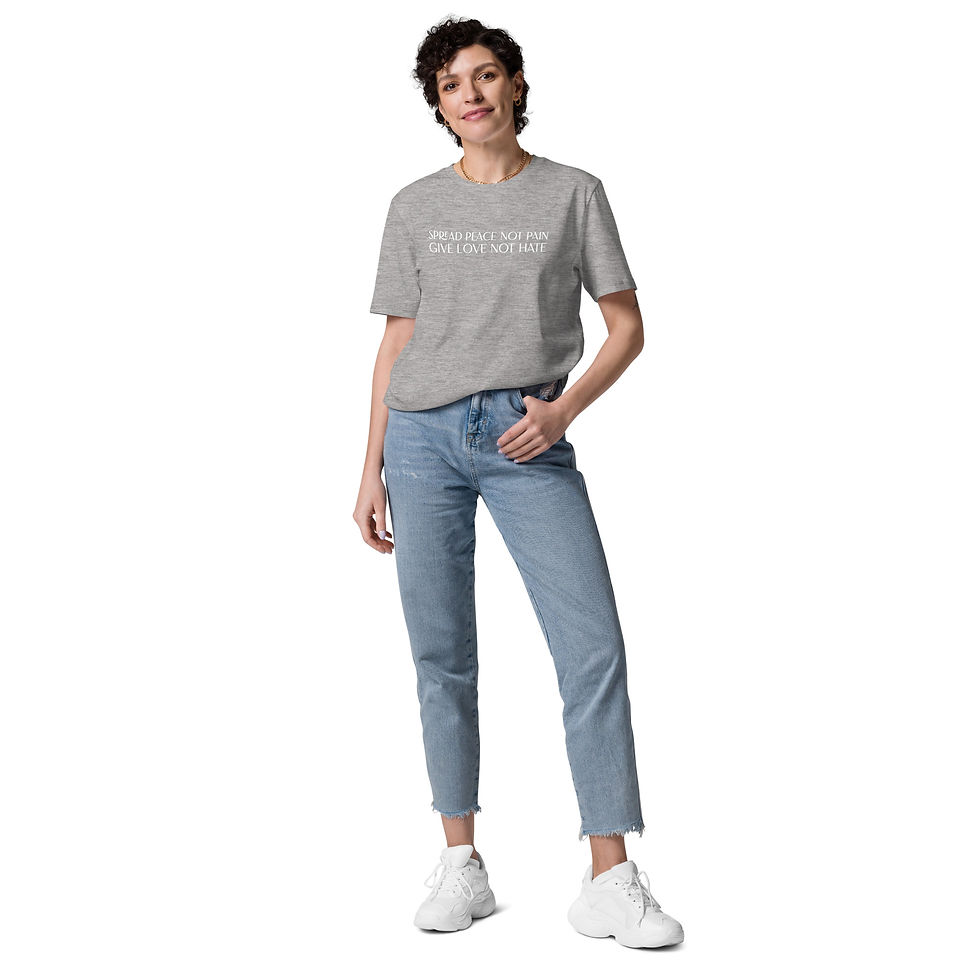 Thumbnail: SPREAD PEACE NOT PAIN  organic cotton t-shirt