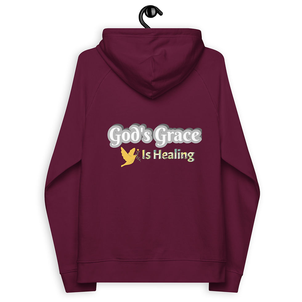 Thumbnail: God's Grace Is Healing- eco raglan hoodie