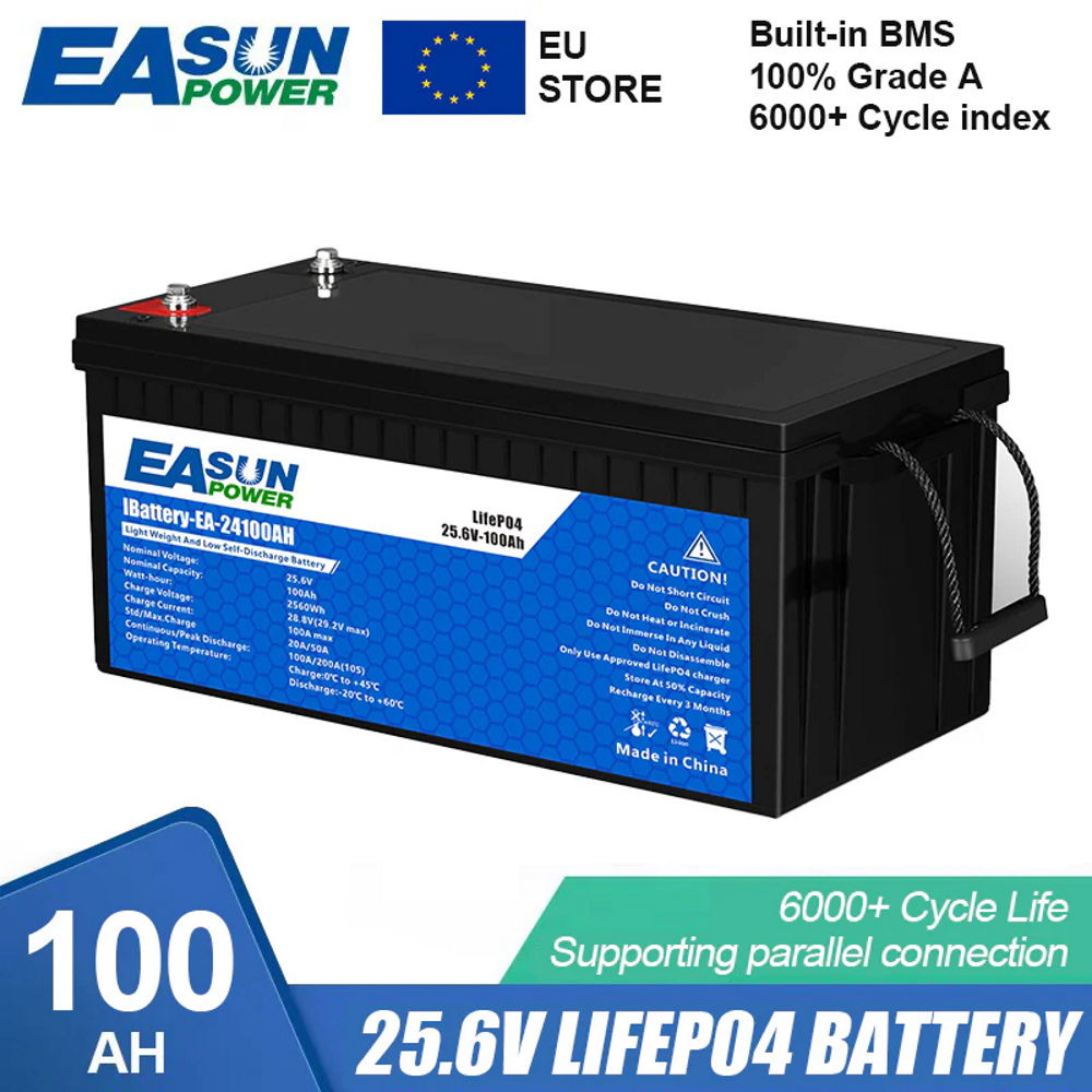 Easun Power 25.6V 100AH Lithium Energy Storage Battery for Solar Power System