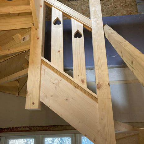 Wolsey Road staircase under construction.