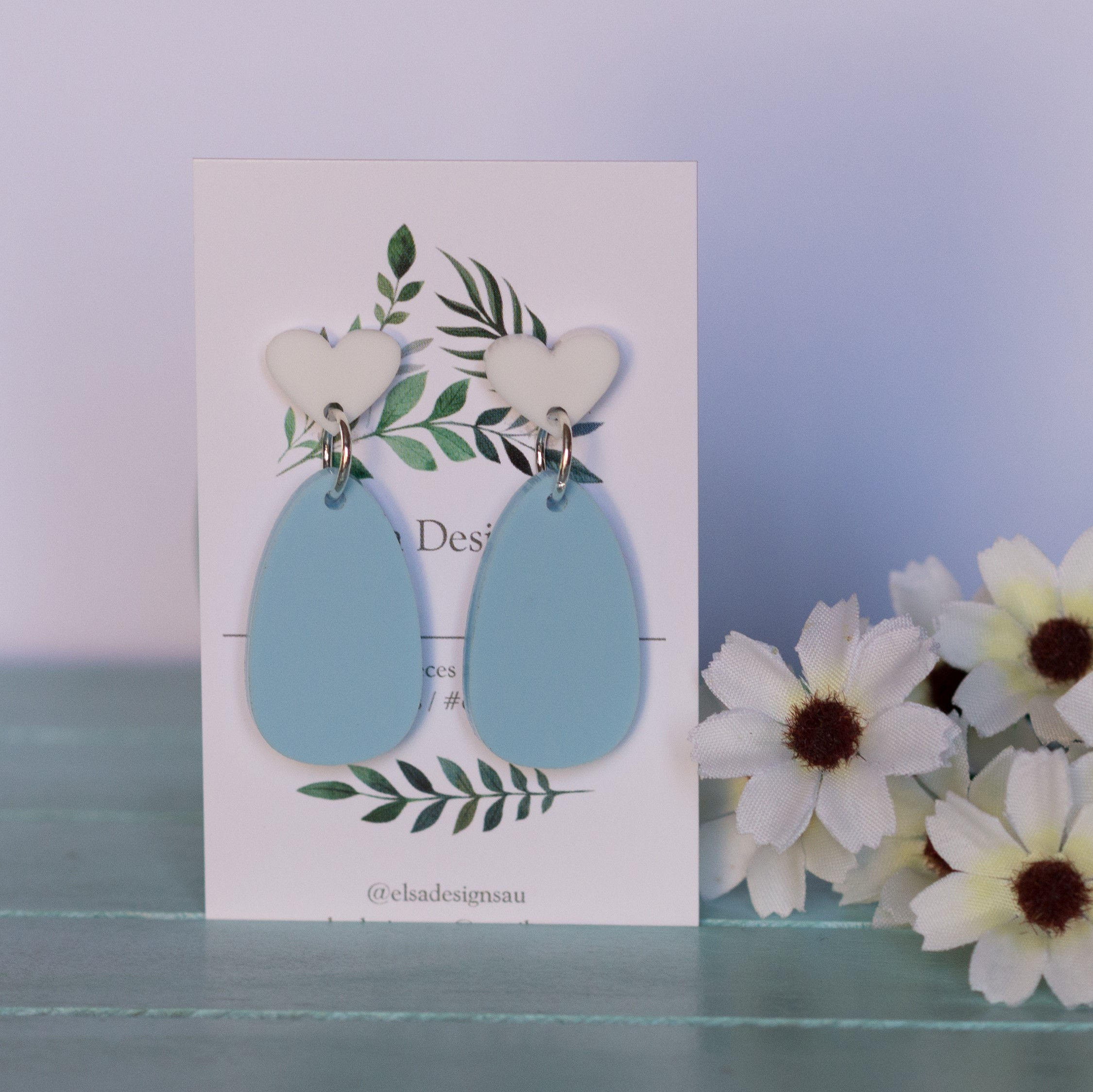 Elsa Designs - Blue Oval Dangles