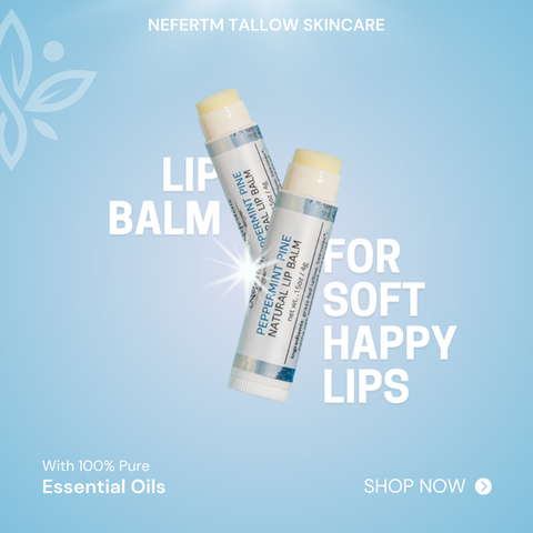 Peppermint Pine lip balm for soft, happy lips