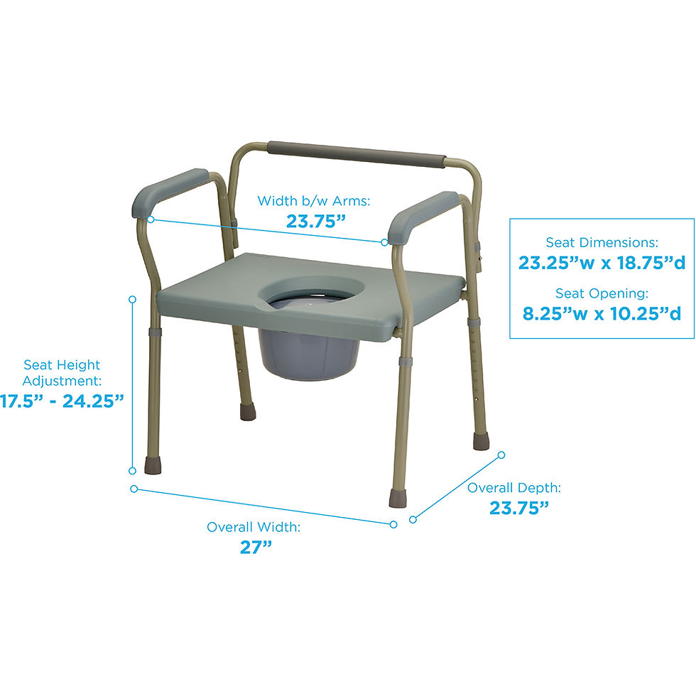 Thumbnail: Heavy Duty Bariatric Commode Nova Model #8582