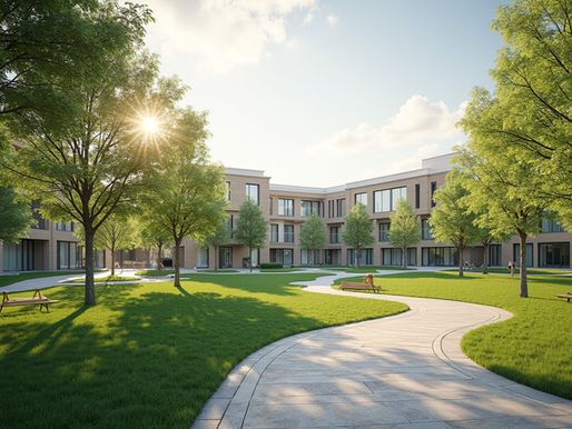 byområde med grønne omgivelser