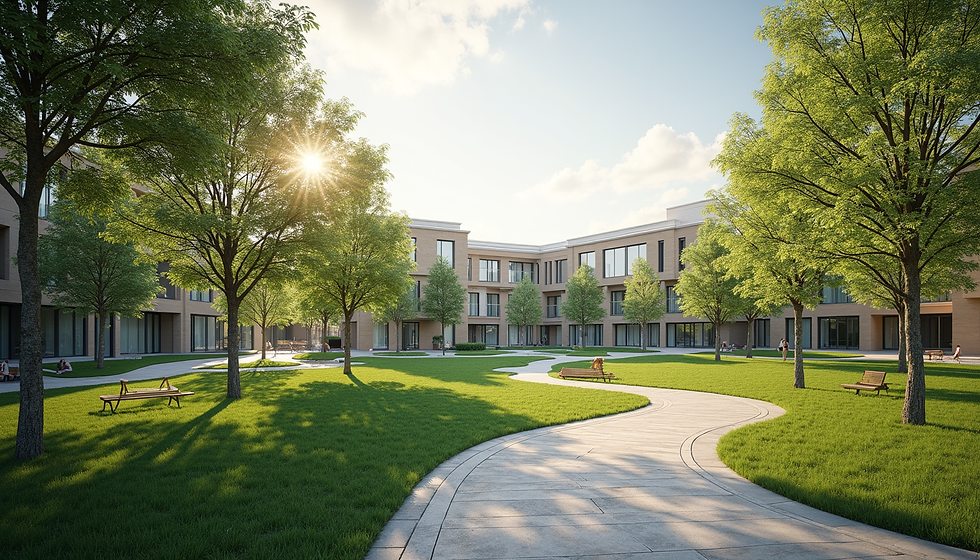 byområde med grønne omgivelser