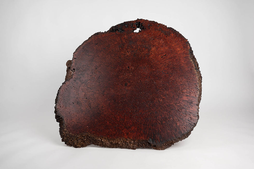 Thumbnail: A top down view of a Jarrah Burl coffee table. 