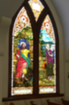 Union Church VH, Vinalhaven, Church, Window Restoration, stained glass window