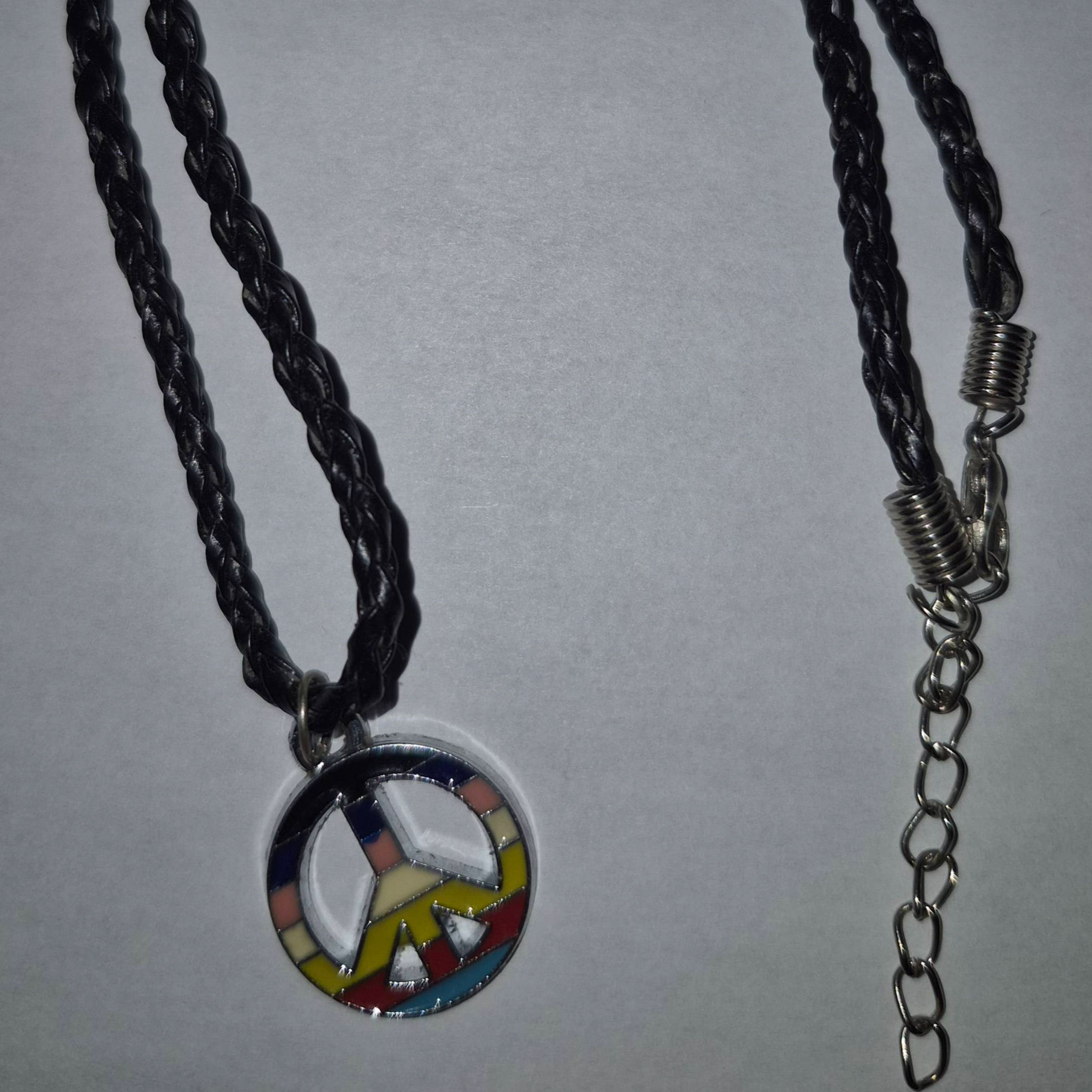 Collier Cuir Peace&Love