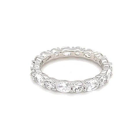 Thumbnail: Sterling Silver Cubic Zirconia Eternity Ring 144799