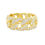 Thumbnail: Men's  Yellow Gold Plated Sterling Silver Cubic Zirconia Cuban Link  Ring 155121