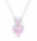 Sterling Silver Heart  Cubic  Zirconia Necklace 155491