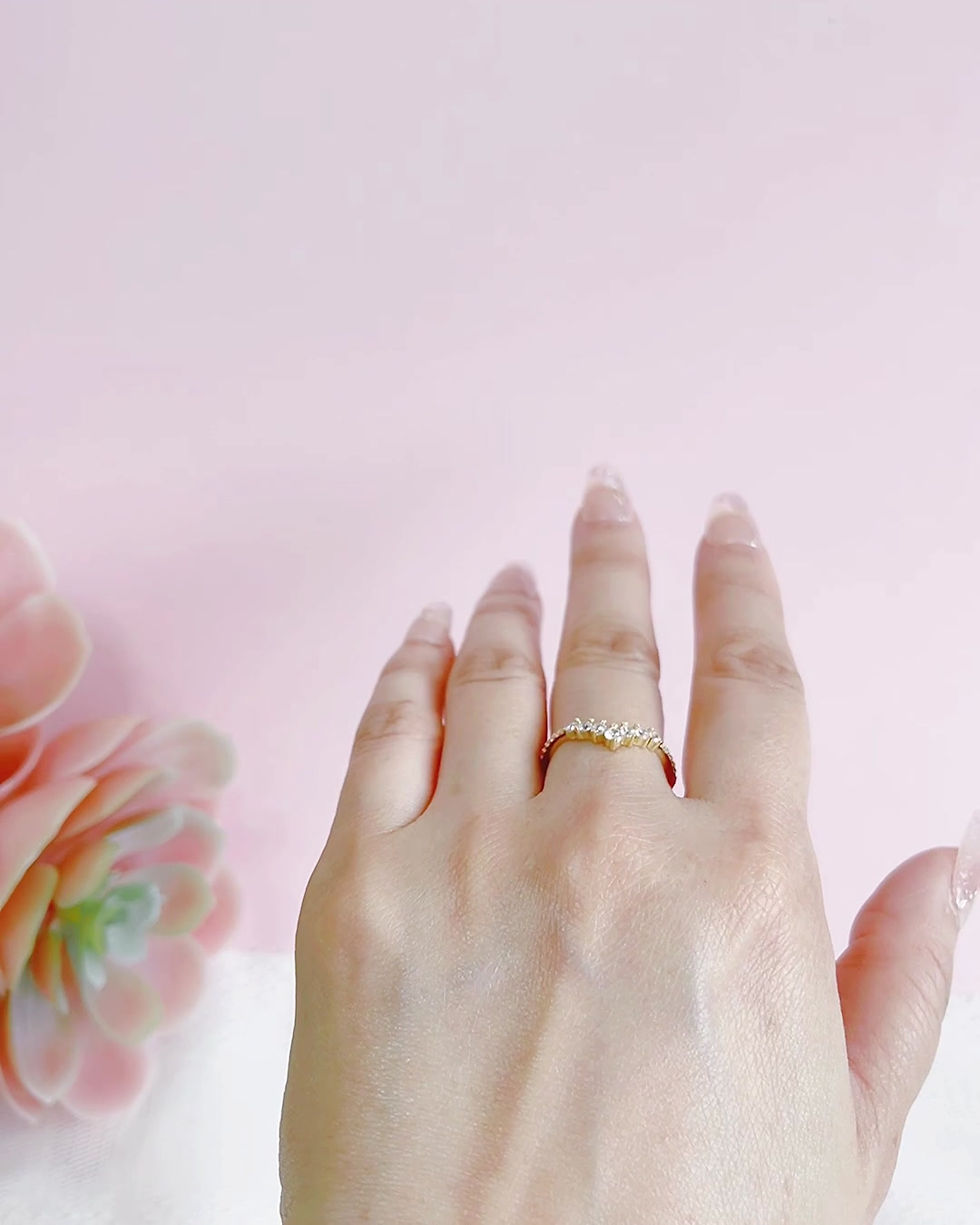 Thumbnail: Gold Plated Sterling Silver Cubic Zirconia Ring 149616