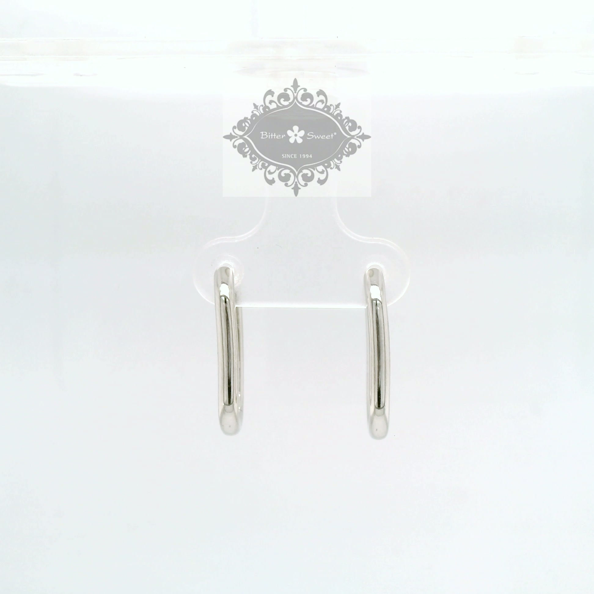 Sterling Silver Plain U shape Huggies154837