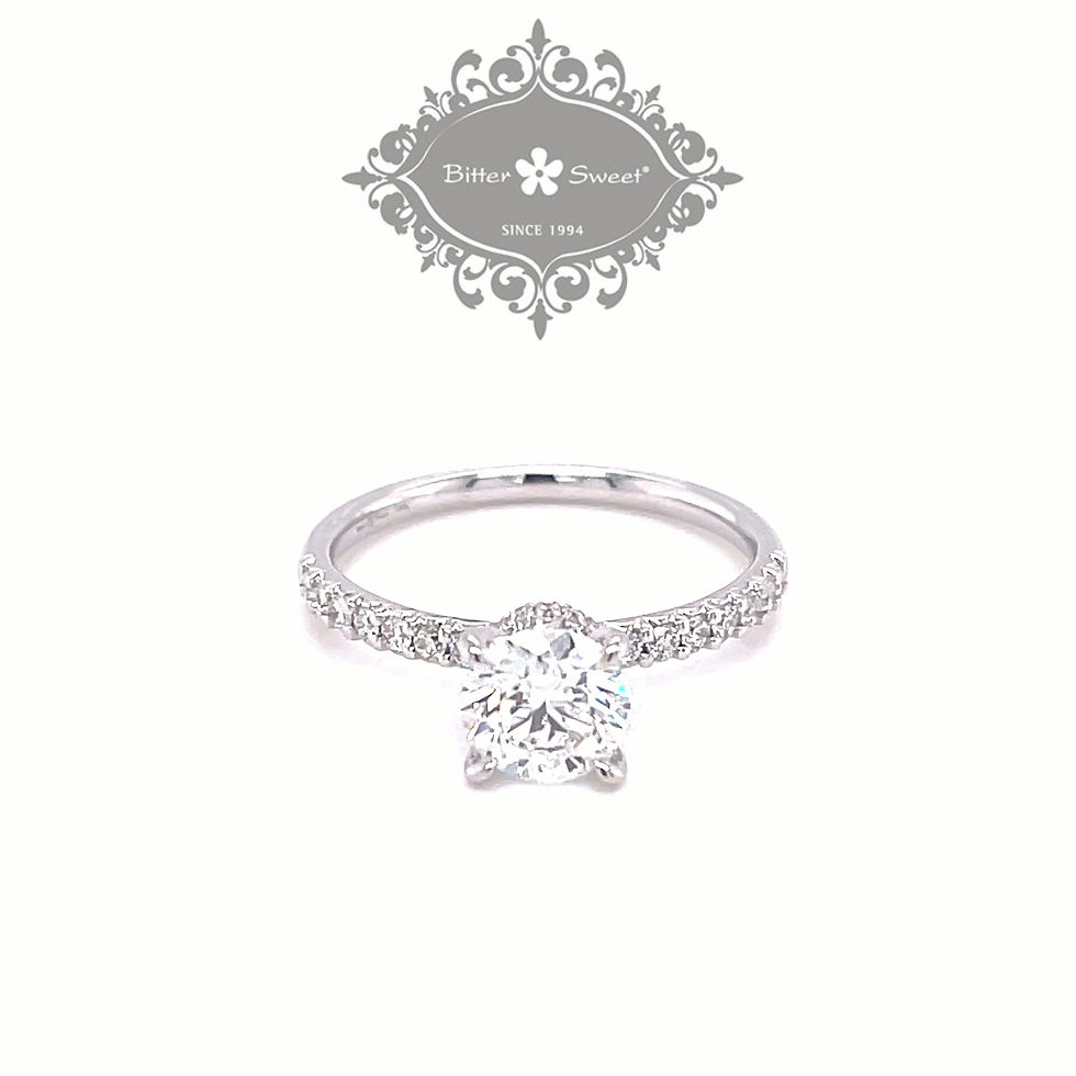 Thumbnail: White Gold 14K Lab Diamond Round Brilliant Ring  1.31 Carat TW  157058