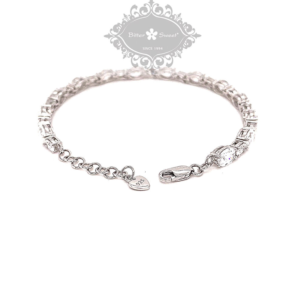 Thumbnail: Sterling Silver Cubic Zirconia Tennis Bracelet 144940