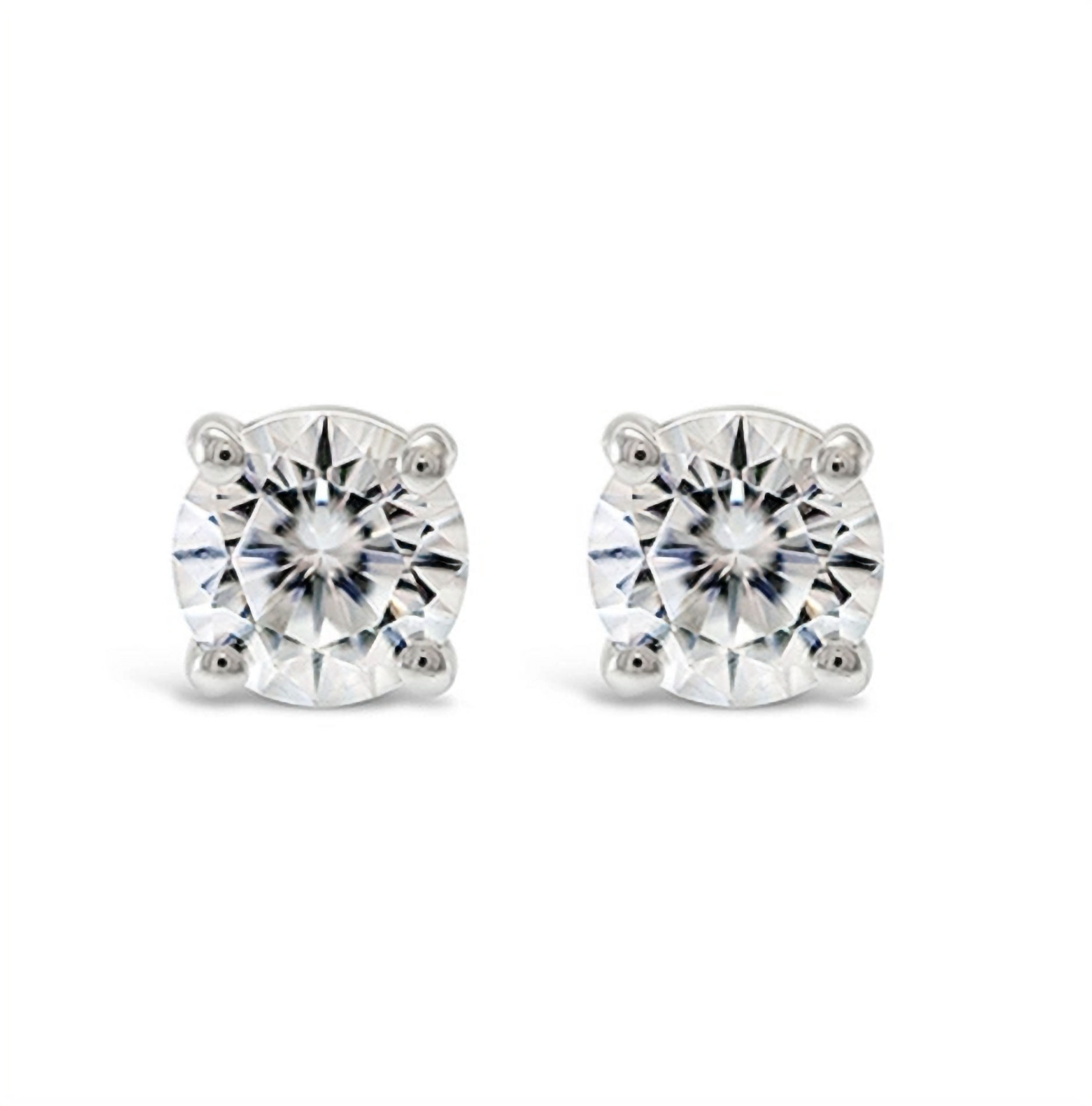 Sterling Silver 5mm Cubic Zirconia 8 Hearts 8 Arrows Studs 121867