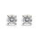 Thumbnail: Sterling Silver 5mm Cubic Zirconia 8 Hearts 8 Arrows Studs 121867