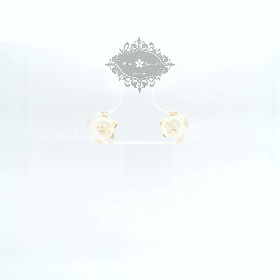Thumbnail: 10k Yellow Gold Cubic Zirconia Flower Studs Earrings 155639