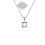 Thumbnail: Sterling Silver Square Cubic Zirconia Necklace 147705
