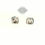 Thumbnail: Sterling Silver Cushion Aquamarine Cubic Zirconia Earrings 155768