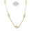 Thumbnail: Gold Plated Sterling Silver Cubic Zirconia 4mm Bezel Necklace 143313