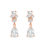 Thumbnail: Bridal  Rose Gold  Cubic Zirconia Earrings 155172