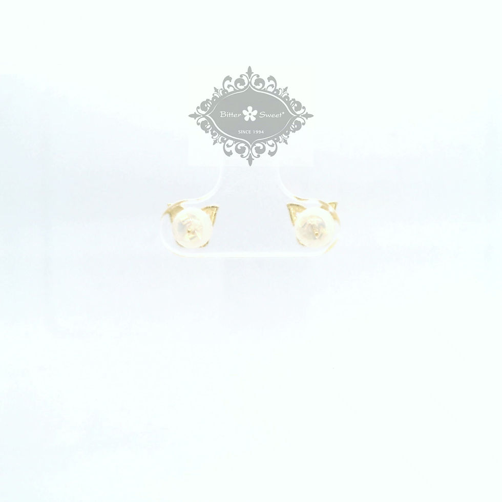 Thumbnail: 10k Yellow Gold Cubic Zirconia Butterfly Studs Earrings 155640