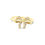 Thumbnail: Gold Plated Sterling Silver Cubic Zirconia Bow Ring 155863