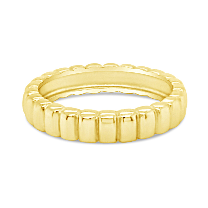 Gold Plated Sterling Silver Ring Plain Rec Beads 154956