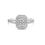 Thumbnail: Sterling Silver Cubic Zirconia Square Pave Ring 155897