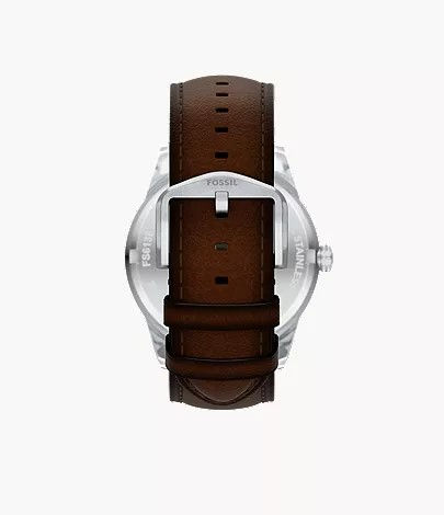 Thumbnail: Fossil Pearson Multifunction Brown Leather Watch 155909