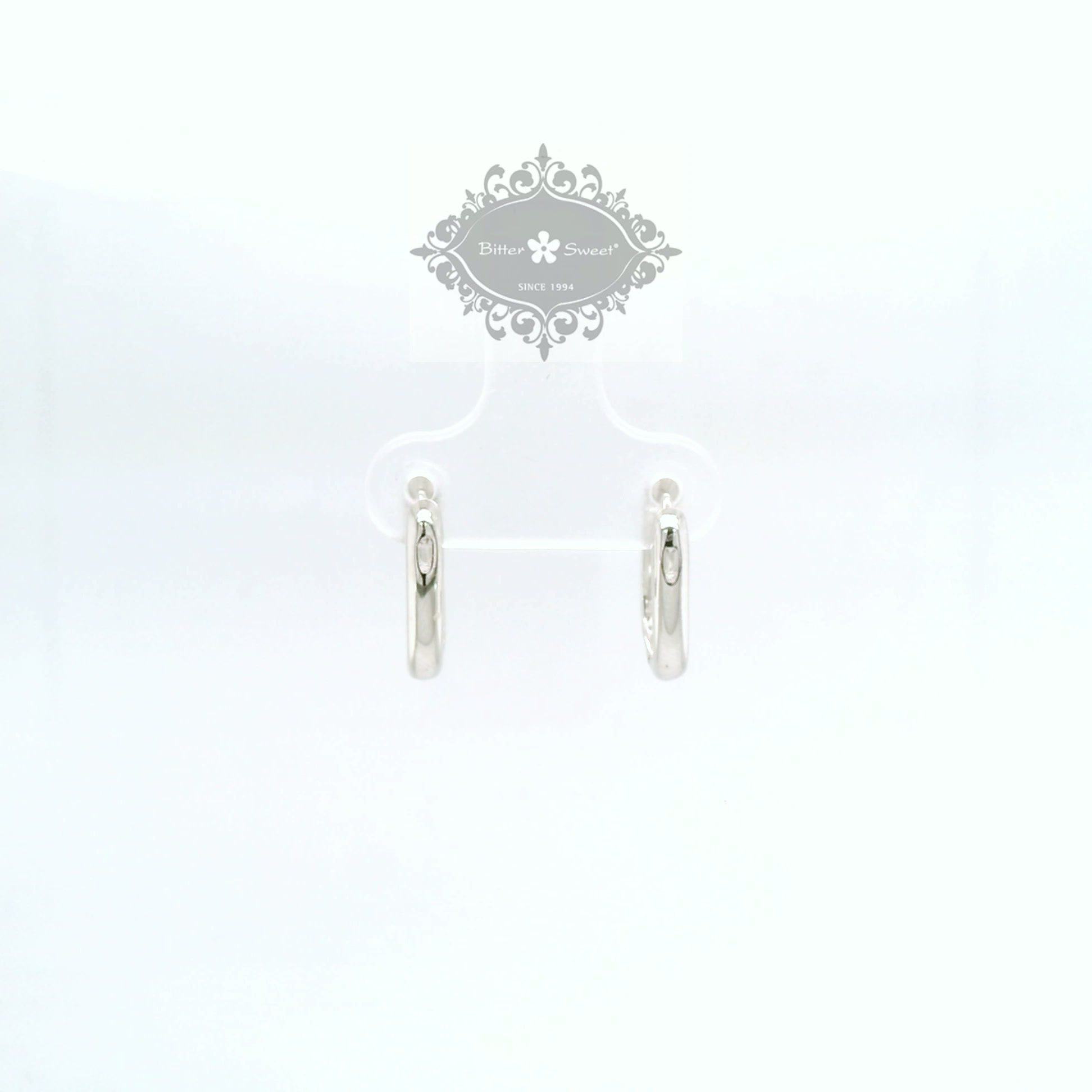 Sterling Silver Pave Cubic Zirconia U shape Huggies154827