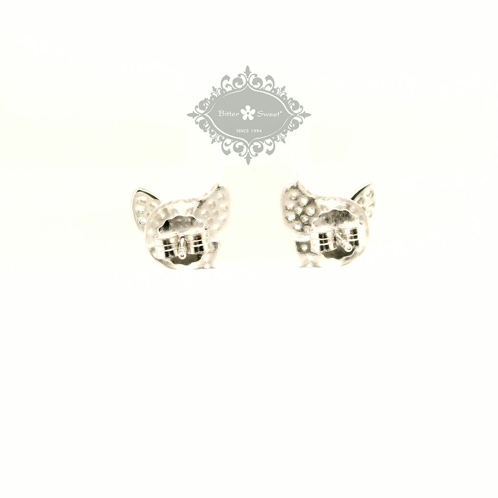 Thumbnail: Sterling Silver Cubic Zirconia Pave Butterfly Earring 155875