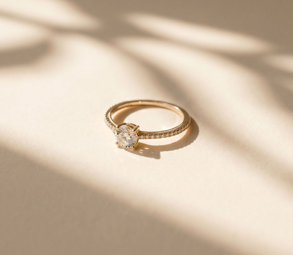 Thumbnail: Yellow Gold 14K Lab Diamond Round Brilliant Ring 0.648 Carat TW 157072