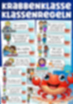 Krabbenklasse Klassentier Krabbe Klassenregeln Grundschule Material PDF Klassenmaskottchen