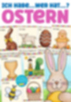 Ostern Wortschatz Spiel Ich habe wer hat Deutsch als Zweitsprache Grundschule Unterrichtsmaterial PDF