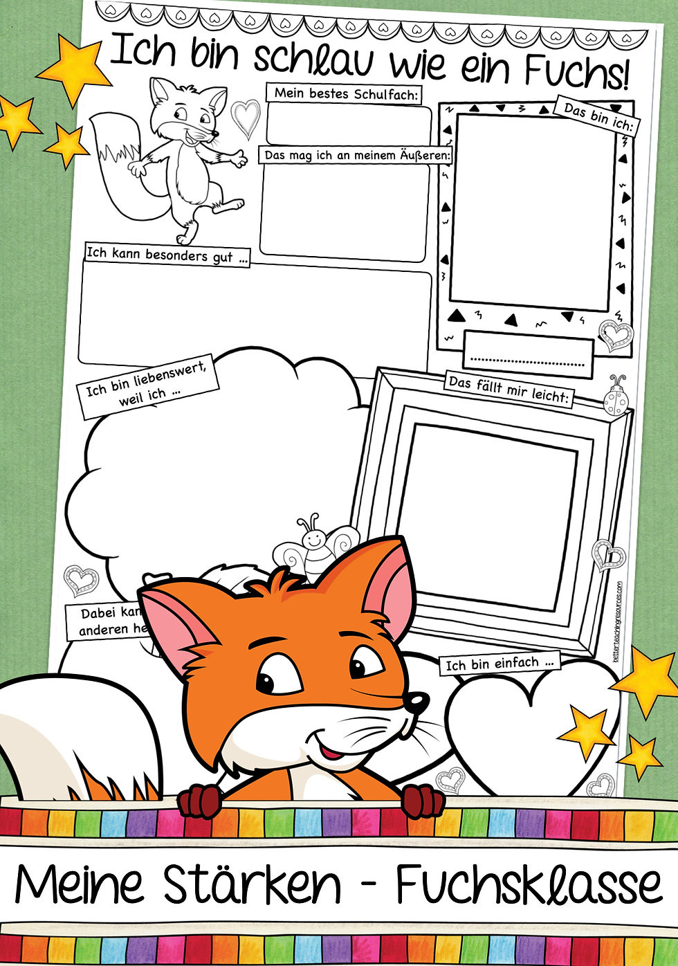 Meine Stärken - Fuchsklasse I Deutsch und Ethik Klassentier Fuchs Kreatives Schreiben Reflexion