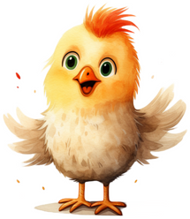kostenloses Klassenmaskottchen Clipart für das Klassentier Huhn