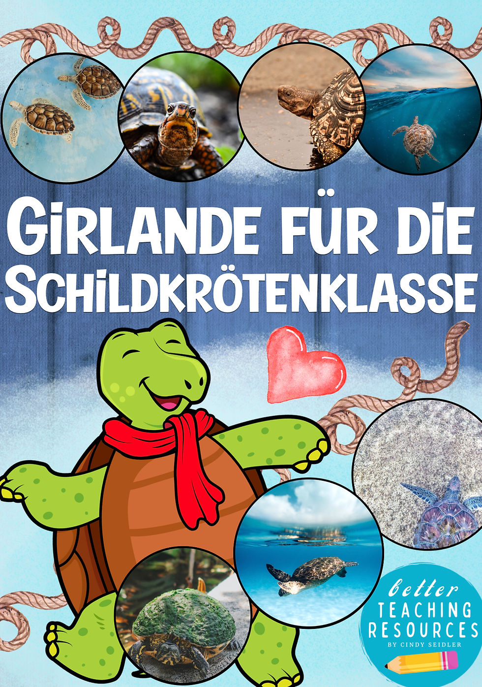 Schildkrötenklasse Klassentier Schildkröte Wimpel Girlande Schulanfang Klassenmaskottchen Grundschule