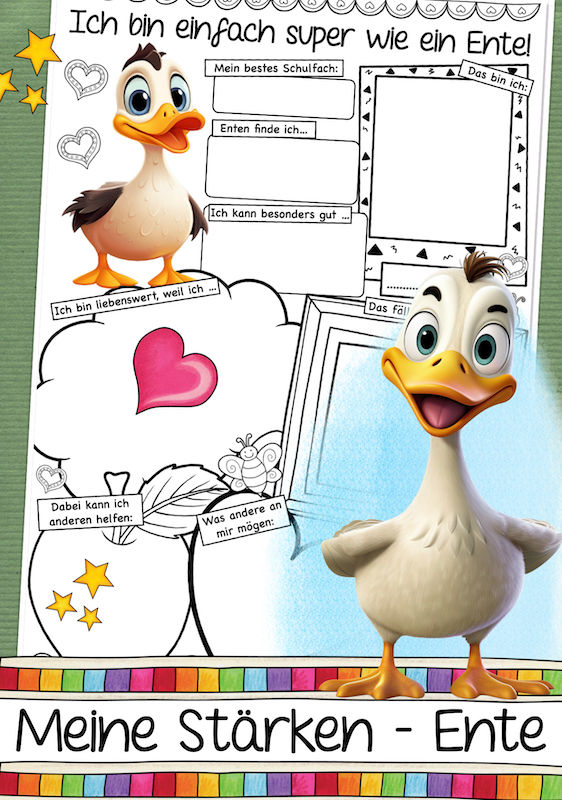 Meine Stärken - Entenklasse I Deutsch und Ethik mit dem Klassentier Ente I Sozialverhalten Grundschule PDF