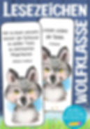 Golfklasse Klassentier Wolf Lesezeichen Bastelvorlage Grundschule PDF