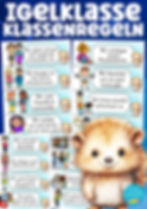 Igelklasse Klassentier Igel Klassenregeln Klassenmaskottchen Grundschule PDF Material