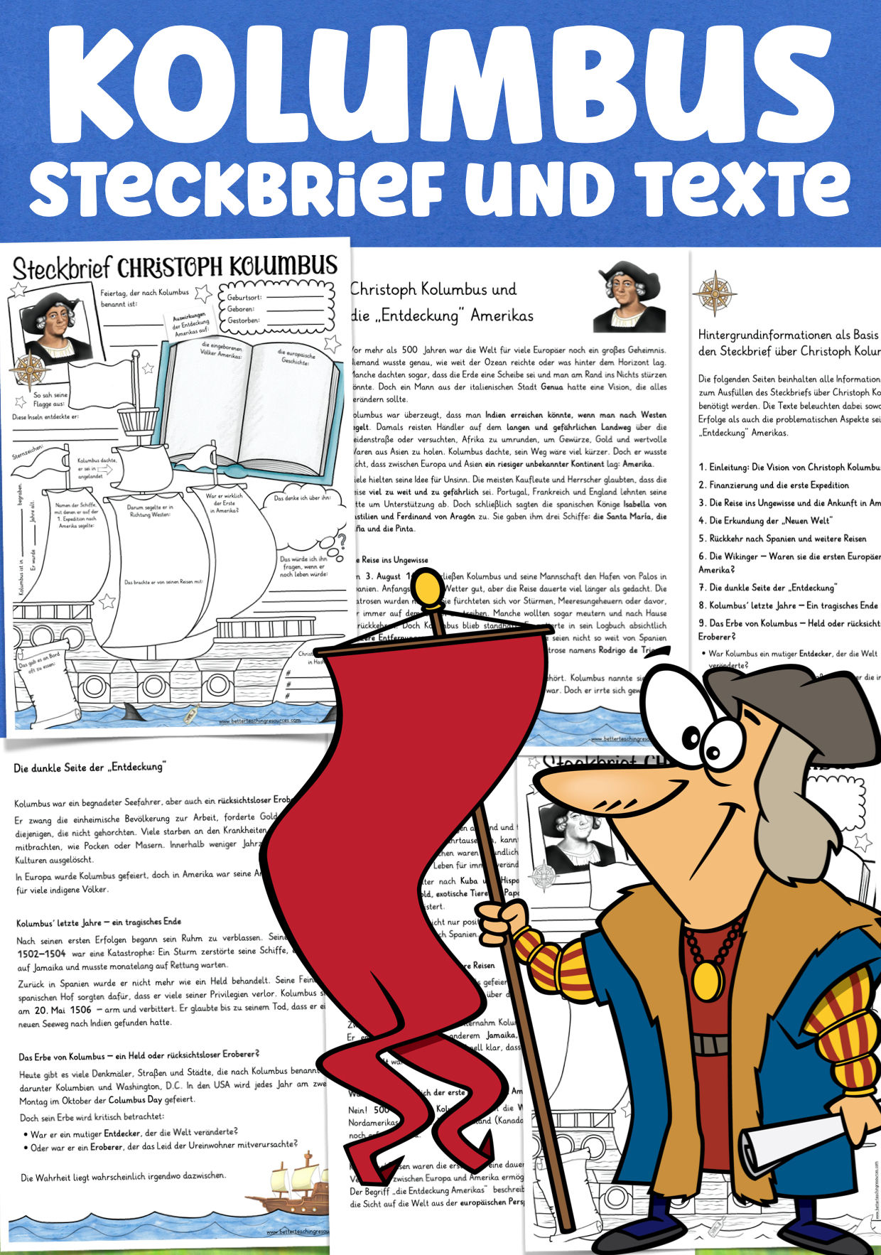 Christoph Kolumbus – Steckbrief & Lesetexte Geschichte in der Sekundarstufe Texte & Arbeitsblätter