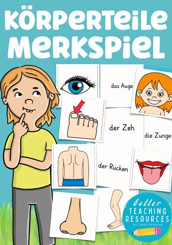 Material Deutsch Als Zweitsprache Grundschule Körperteile Merkspiel Deutsch in der Grundschule | Deutsch als